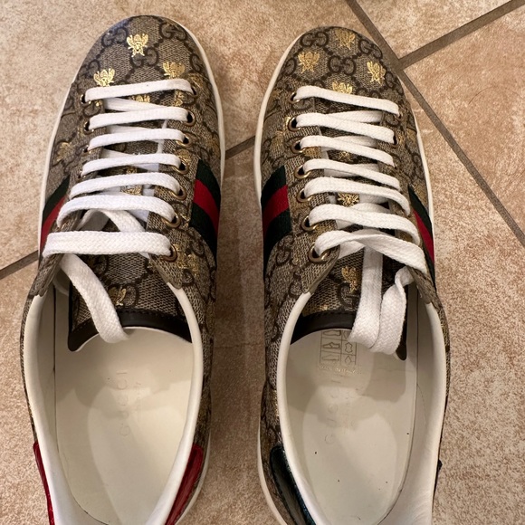 Gucci Sneakers - WOMEN'S ACE GG SUPREME SNEAKER WITH BEES Size 7 eu 37 - Picture 8 of 9